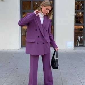 Zara Purple Women's Blazer